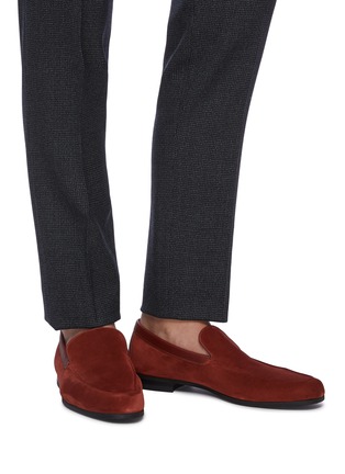 Figure View - Click To Enlarge - JOHN LOBB - 'Tyne' suede loafers
