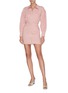 Figure View - Click To Enlarge - C/MEO COLLECTIVE - 'Clean slate' zip front bishop sleeve dress