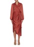 Main View - Click To Enlarge - C/MEO COLLECTIVE - x Savislook 'Habits' belted satin wrap dress