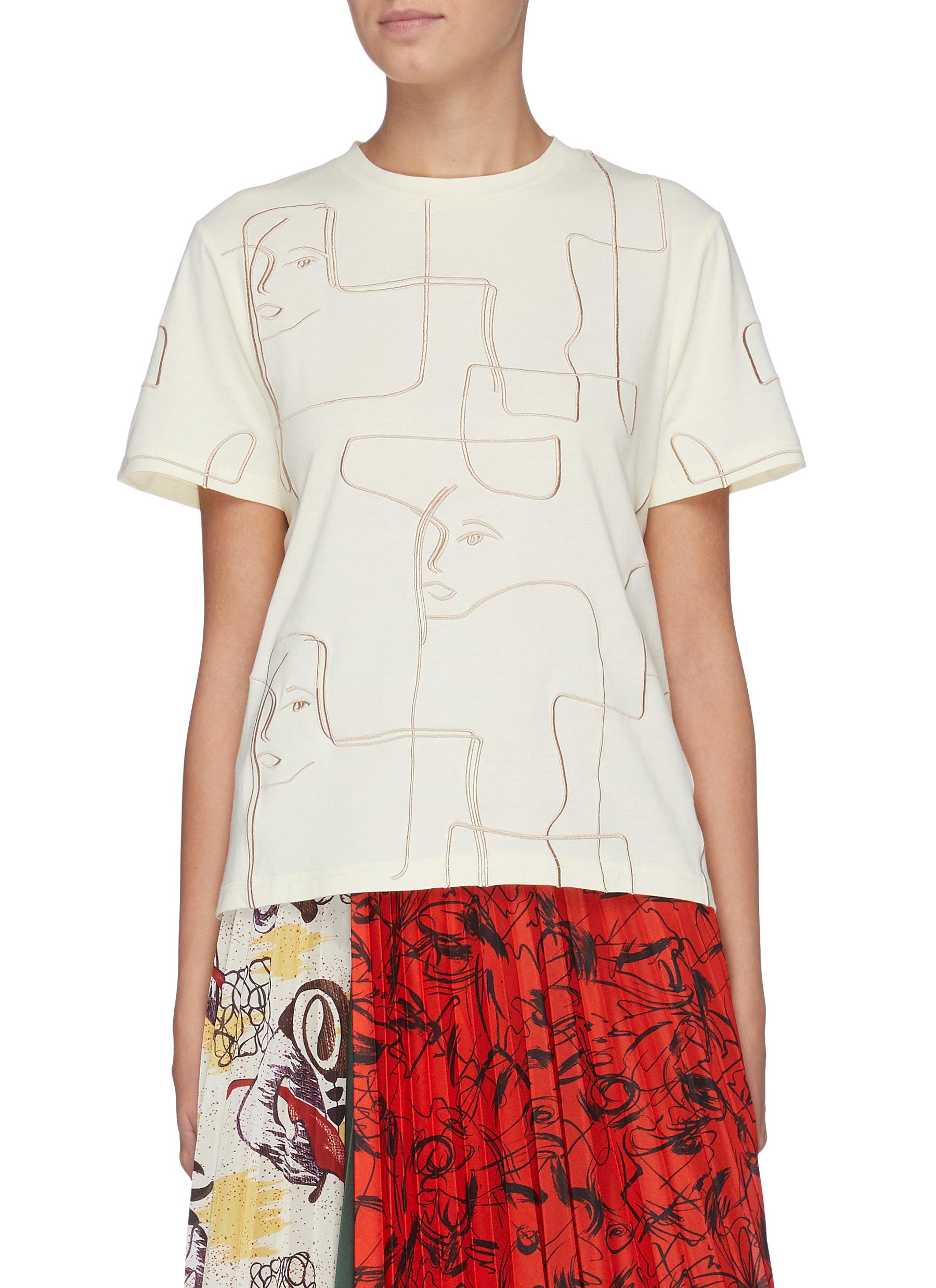 Savis Look About You graphic embroidered T-shirt by C/Meo Collective