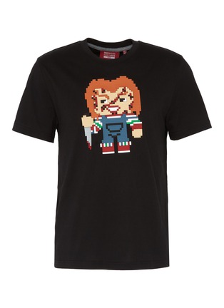 Main View - Click To Enlarge - 8-BIT - Textured scarred man print T-shirt