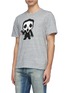 Detail View - Click To Enlarge - 8-BIT - Textured creature with knife print T-shirt