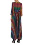 Back View - Click To Enlarge - ALICE & OLIVIA - 'Meryl' colourblock pleated snakeskin print dress