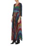 Front View - Click To Enlarge - ALICE & OLIVIA - 'Meryl' colourblock pleated snakeskin print dress