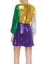 Back View - Click To Enlarge - ALICE & OLIVIA - 'Blaze' colourblock sequin dress