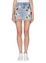 Main View - Click To Enlarge - ALICE & OLIVIA - Logo graphic patch denim skirt