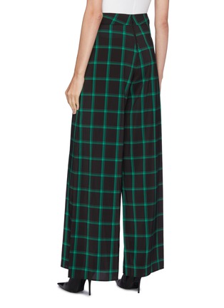 Back View - Click To Enlarge - ALICE & OLIVIA - 'Athena' windowpane check wide leg pants