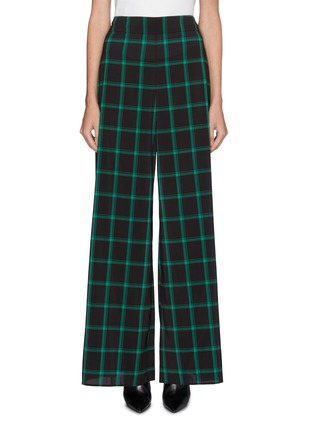 Main View - Click To Enlarge - ALICE & OLIVIA - 'Athena' windowpane check wide leg pants