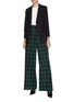 Figure View - Click To Enlarge - ALICE & OLIVIA - 'Athena' windowpane check wide leg pants