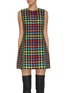 Main View - Click To Enlarge - ALICE & OLIVIA - 'Coley' colourblock houndstooth shift dress