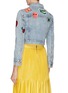 Back View - Click To Enlarge - ALICE & OLIVIA - Logo graphic patch cropped denim jacket
