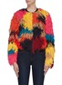 Main View - Click To Enlarge - ALICE & OLIVIA - 'Fawn' colourblock fringe jacket