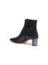  - GRAY MATTERS - 'Solitario' cube heel leather ankle boots