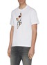 Front View - Click To Enlarge - 8-BIT - Textured jumping fighter print unisex T-shirt