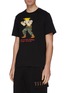 Front View - Click To Enlarge - 8-BIT - Textured fighter print unisex T-shirt