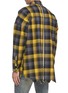 Back View - Click To Enlarge - HACULLA - Eye sword chenille patch check plaid shirt