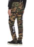 Back View - Click To Enlarge - HACULLA - Graphic slogan embroidered patch camouflage print jogging pants