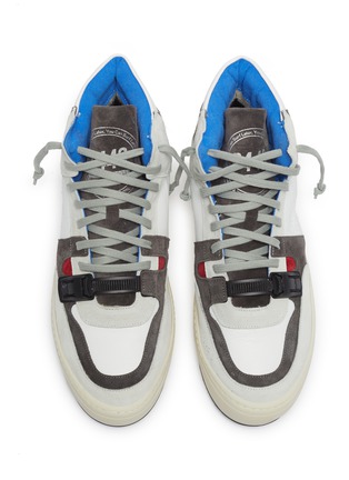 Detail View - Click To Enlarge - P448 - 'Thomas' panelled leather sneakers