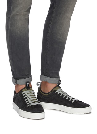 Figure View - Click To Enlarge - P448 - 'Soho' neoprene layered suede sneakers