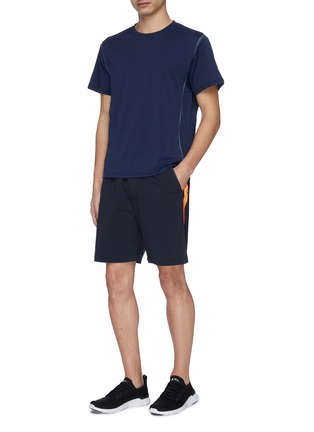 Figure View - Click To Enlarge - PARTICLE FEVER - Stripe outseam basketball shorts