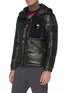 Detail View - Click To Enlarge - TRICKCOO - Contrast panel quilted padded unisex hooded down jacket