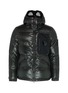 Main View - Click To Enlarge - TRICKCOO - Contrast panel quilted padded unisex hooded down jacket