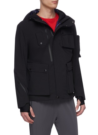 Detail View - Click To Enlarge - TRICKCOO - Multi-pocket padded unisex hooded down jacket
