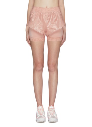 Main View - Click To Enlarge - PARTICLE FEVER - Lace hem underlay running shorts