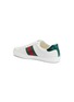  - GUCCI - 'Ace' bee embroidered Web stripe leather sneakers