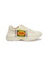 Main View - Click To Enlarge - GUCCI - 'Rhyton' logo print leather sneakers
