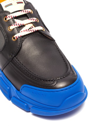 Detail View - Click To Enlarge - GUCCI - Colourblock outsole patchwork sneakers