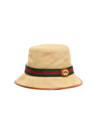 Main View - Click To Enlarge - GUCCI - Web stripe canvas bucket hat