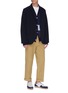 Figure View - Click To Enlarge - NANAMICA - 'Club' contrast pocket soft blazer