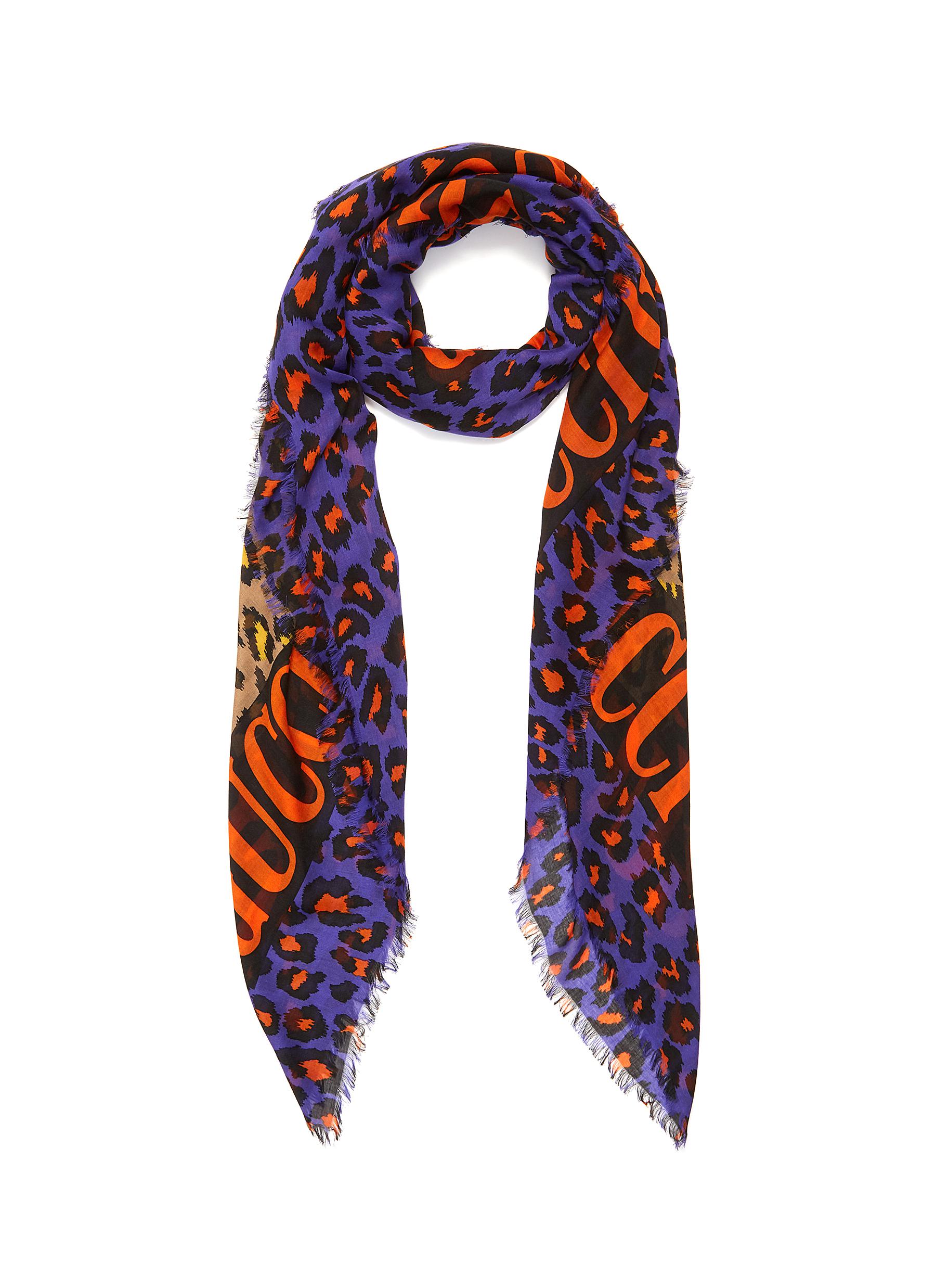 gucci scarf leopard print