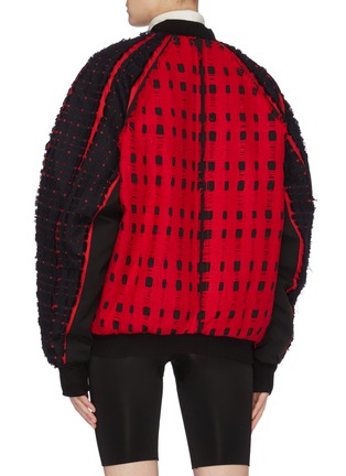 Back View - Click To Enlarge - ANGEL CHEN - x Woolmark lattice knit bomber jacket