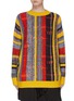 Main View - Click To Enlarge - ANGEL CHEN - Abstract check intarsia sweater
