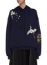 Main View - Click To Enlarge - ANGEL CHEN - Crane embroidered hoodie