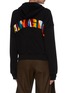Back View - Click To Enlarge - ANGEL CHEN - Colourblock terry logo patch cropped hoodie