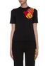 Main View - Click To Enlarge - ANGEL CHEN - x Woolmark floral appliqué T-shirt