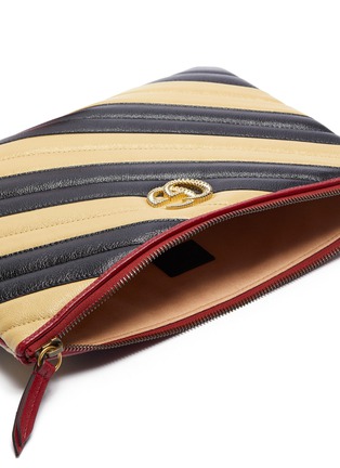 Detail View - Click To Enlarge - GUCCI - 'GG Marmont' colourblock leather pouch