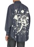 Back View - Click To Enlarge - ANGEL CHEN - Shepherd paint splatter print oversized denim shirt