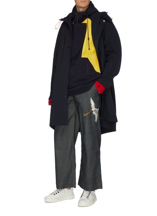 Figure View - Click To Enlarge - ANGEL CHEN - Colourblock patchwork anorak