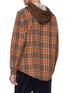 Back View - Click To Enlarge - NANAMICA - Hooded patch pocket check wind shirt