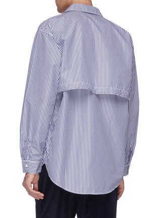 Back View - Click To Enlarge - NANAMICA - Stripe wind shirt