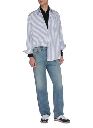 Figure View - Click To Enlarge - OUR LEGACY - 'Less Borrowed' chest pocket stripe shirt