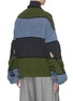 Back View - Click To Enlarge - JW ANDERSON - Twist front colourblock panelled sweater