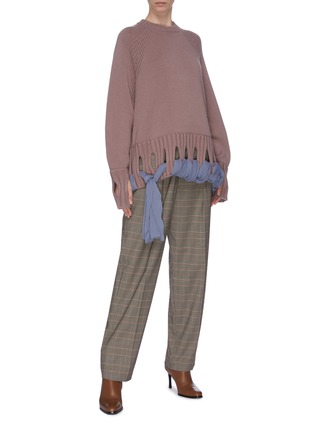 Figure View - Click To Enlarge - JW ANDERSON - Georgette drape sweater