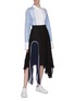 Figure View - Click To Enlarge - JW ANDERSON - Colourblock panel handkerchief midi skirt