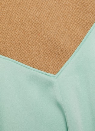 Detail View - Click To Enlarge - JW ANDERSON - Patchwork panel bell sleeve drape dress