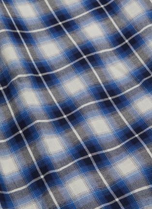 Detail View - Click To Enlarge - MRZ - Sleeve tie waist check plaid skirt
